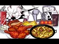 Download Lagu Mukbang Animation Korean Sweet Chicken set eating Friday Night Funkin Selever VS Ruv