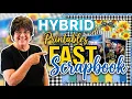 How to Layer Hybrid Printables FAST Golden Petals Scrapbook