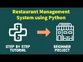 Major Project Restaurant Management Project in Python Programming