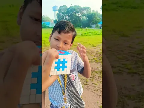 piyush ne 7×7 cube se bane # ko Bina dekhe solve Kiya #puzzle #rubikscube #cubeart #jotiprakashcuber