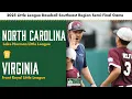 Lagu EXTRA INNINGS, WALK-OFF North Carolina vs Virginia | Little League Baseball Southeast Regionals ⚾️