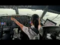 Download Lagu Beautiful Female Pilot Take Off Her Boeing B737-700 | Cockpit View | GoPro