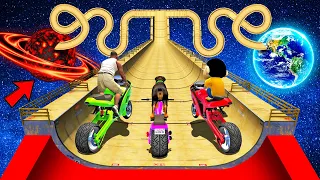 Download SHINCHAN AND FRANKLIN TRIED THE IMPOSSIBLE SNAKE MEGA RAMP EARTH SUN CHALLENGE BY CARS \u0026 BIKES GTA 5 MP3