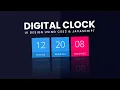 Digital Clock UI Design Using CSS3 Vanilla Javascript HTML