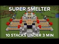 Minecraft Fast Super Smelter - 64 Furnace Smelter