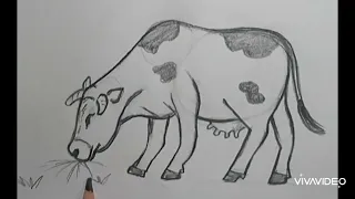 رسمة سهلة عن الريف المصري رسمة بقرة اسهل طريقة لرسم الريف المصري للمرحلة الاعدادية 