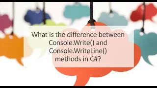 What is the difference between Console Write and Console WriteLine methods in C