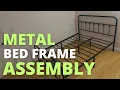 Yaheetech Classic Metal Platform Bed Frame Assembly Classic Iron Platform Bed with High Headboard