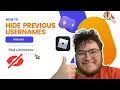How to Hide Previous Roblox Usernames