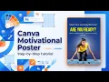 How to Create a Professional Motivational Poster in Canva Canva Poster Design Tutorial 2026