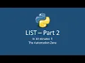 List part 2 - Python Tutorial 9
