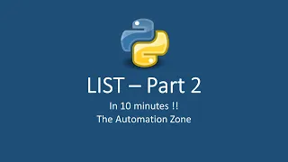 List part 2 - Python Tutorial 9