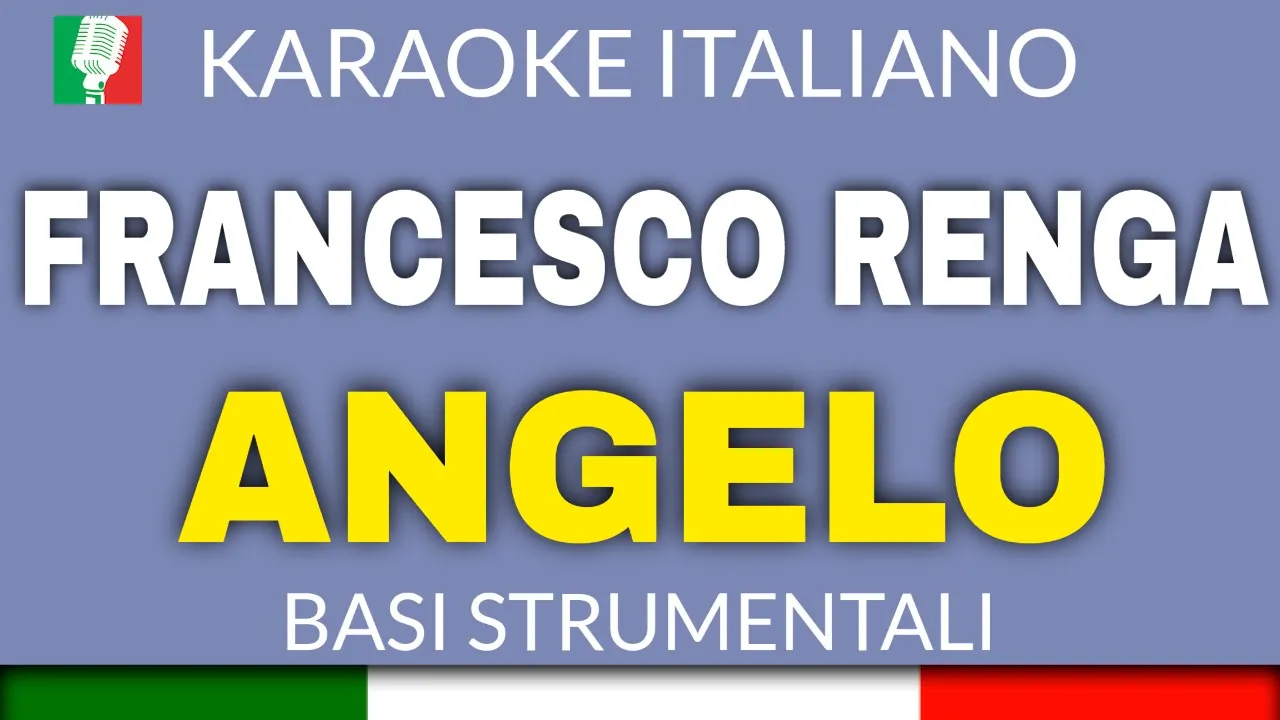 Francesco Renga - Angelo (KARAOKE STRUMENTALE) [base karaoke italiano]🎤