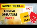 Javascript Operators Logical Operators part 1 Lecture 14 Javascript tutorial in Hindi