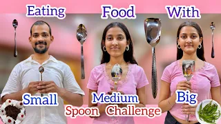 Eating Food With Small, Medium and Big Spoon Challenge | Real Payal 