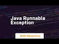 java runnable exception