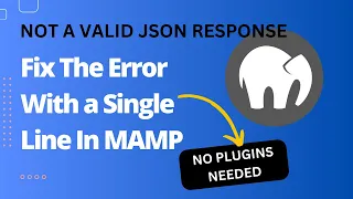 How to Fix the Invalid JSON Error in WordPress NO Plugins - MAMP Setup