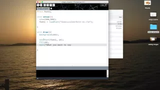 adding fonts and text in Processing