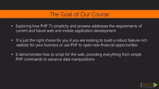 Learning PHP 7 The Course Overview packtpub com