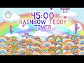 45 Minute Rainbow Teddy Countdown Fun Visual Timer for Kids