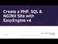 Creating a PHP NGINX SQL Site with EasyEngine v4 on a DigitalOcean Server