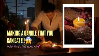 MAKING A CANDLE THAT YOU CAN EAT || EDIBLE CANDLE || DIY || VALENTINES DAY SPECIAL💕 #diy