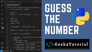 Guess the Number Game in Python Python for Beginners