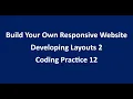 Coding Practice 12 Developing Layouts 2 HTML CSS NxtWave CCBP