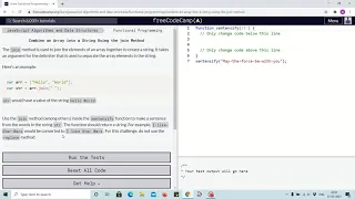 Tutorial 20 - Combine an array into string using join method