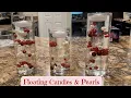Floating Candles and Pearls Centerpiece Wedding and Holiday DIY