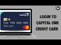 How to Log in to Capital One Credit Card EASY