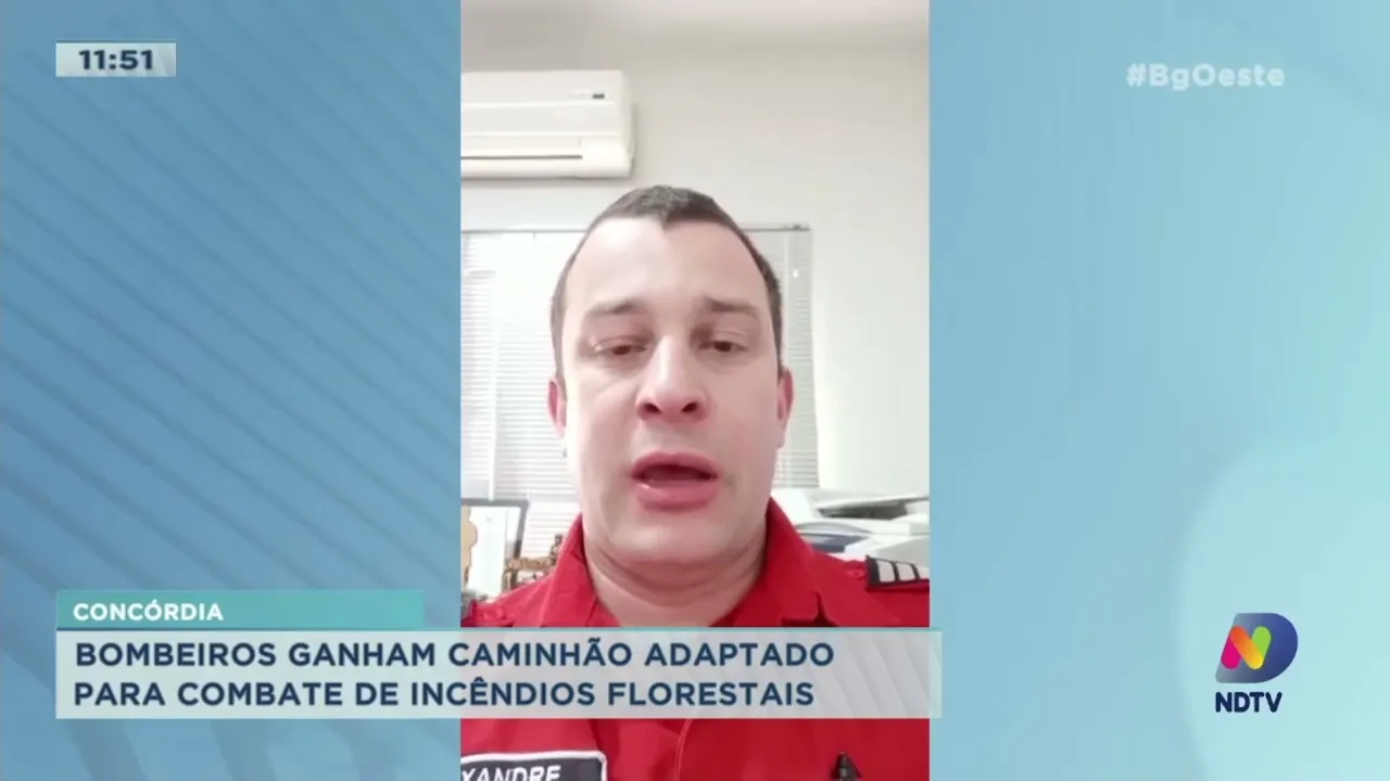 Bombeiros de Concórdia ganham caminhão adaptado para combate de incêndios florestais
