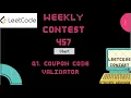 Leetcode Weekly Contest 457 - Q1 Coupon Code Validator