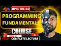 1 Programming Fundamentals C Language BPSC TRE 4 0