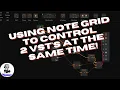 Using Bitwig Note Grid to split my keyboard in to 2 VST s