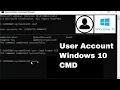 How to create user account in windows 10 using cmd