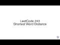 LeetCode 243 Shortest Word Distance
