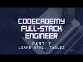 Codecademy Full-Stack Engineer - Part 7
