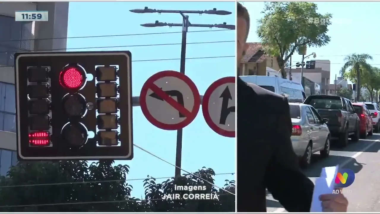 Novos semáforos em funcionamento em Chapecó