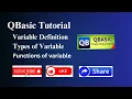 QBasic Tutorial -Variables And Datatypes Data Types in QBasic QBasic Variables in Hindi