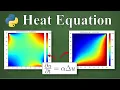 Solving The 1D 2D Heat Equation Numerically in Python FDM Simulation - Python Tutorial
