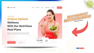 React and React Bootstrap responsive landing page design webcoder