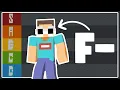 Tier Ranking of FAMOUS MINECRAFT YouTubers SKINS