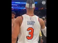 Carmelo Anthony and Jalen Brunson after the W via