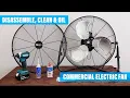 Disassemble Clean Oil a Commercial Electric Floor Fan X Utilitech Mainstays Mastercraft