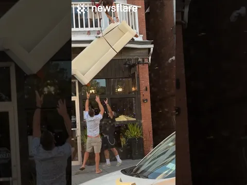 Man Jumps In To Help Couple Move Home