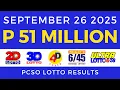 Download Lagu Lotto Result Today 9pm PCSO September 26 2025