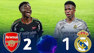 فضيحة كروية ملخص مباراة ريال مدريد و أرسنال 1 2 دوري ابطال اوروبا 2025 علي سعيد الكعبي ـ 4K 
