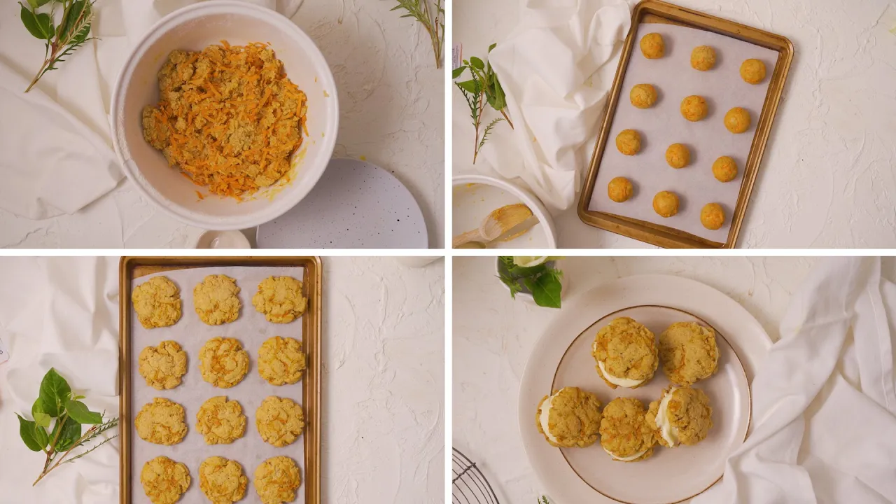 Carrot Cake Sandwich Cookies