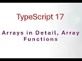17 TypeScript Recap of Arrays in TypeScript Learn Arrays in detail